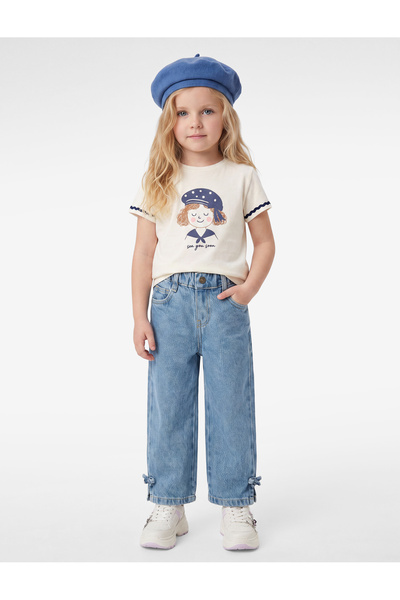 Koton Cotton Short Sleeve Crew Neck Printed T-Shirt