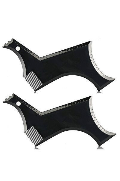 Choice 2pcs black Beard Template Shaping Beard Styling Tool With Comb for Per...