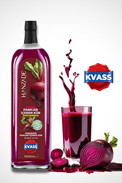 Hanzade Bitkisel Pancar Kvass Fermente Kırmızı Pancar İçeren Kür 1 Litre Cam ...