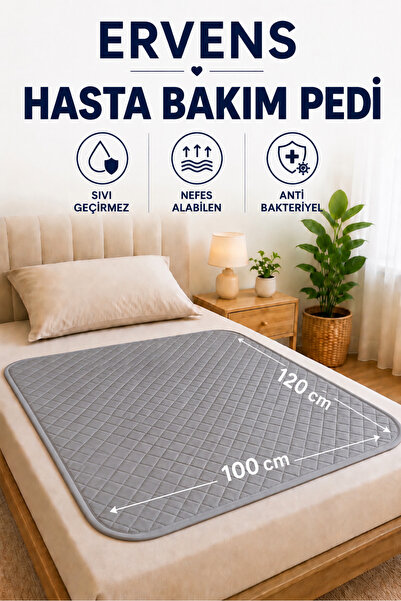 Yıkanabilir 100x120 Hasta Bakım Alt Pedi Sıvı Geçirmez Kapitoneli Yüksek Emicili Defalarca Kulanılabilen Ped