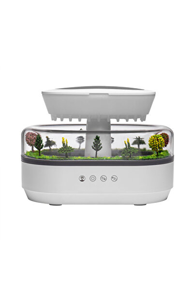 Choice EU White-EU Plug Raindrop Aroma Diffuser with White Noise Music & 7-Co...
