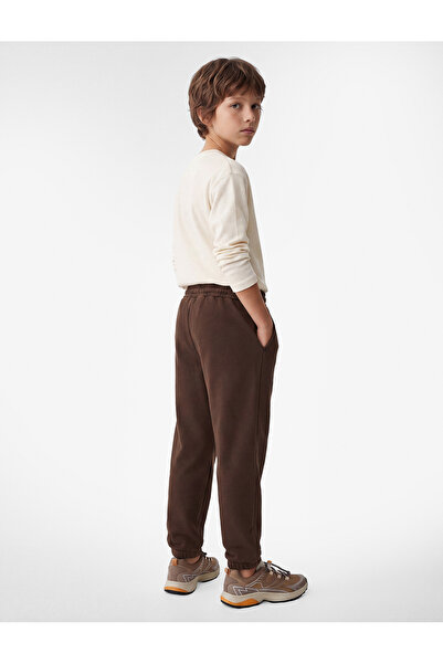 Koton Cotton Elastic Waistband Basic Jogger Sweatpants