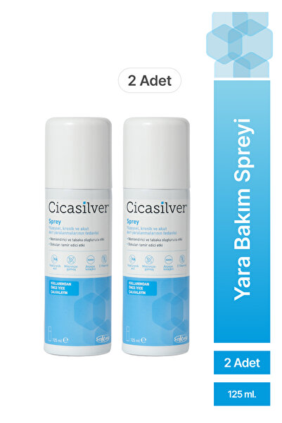 CicaSilver Gümüşlü Yara Bakım Spreyi 125 ml. (2 Adet)