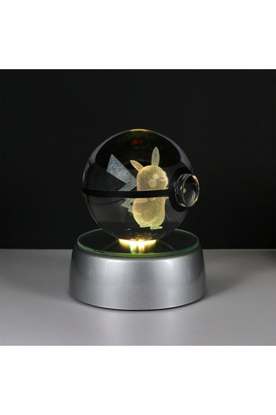 Choice11 S Pika Pokemon 3D Crystal Ball Pikachu Figure Pokeball Engraving Cry...