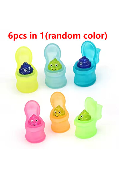 Choice1 6pcs(random color) Squeeze Toilet Poop TPR Soft Kawaii Mochi Soft Str...