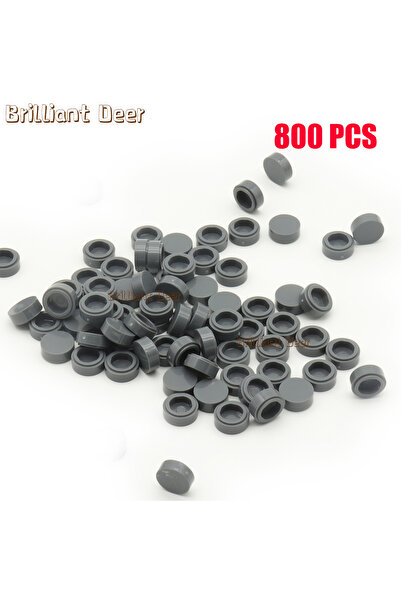 Choice8 Deep Gray 800PCS FLAT Tile 1x1 Dots Round Bricks 35381 98138 MOC DIY ...