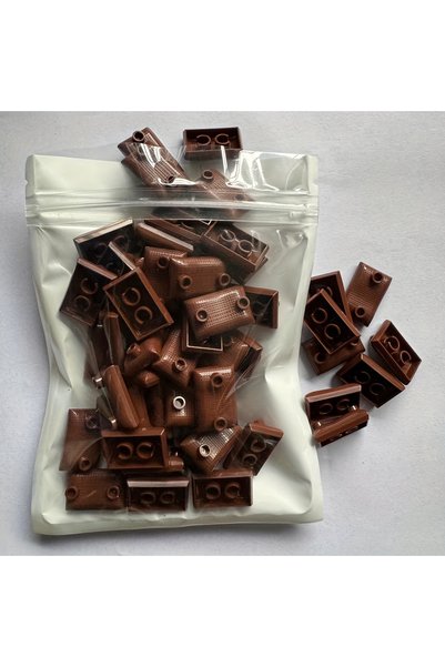 Choice3 Brown 60pcs Small Particles Bulk Bricks Building Blocks Compatible Sm...