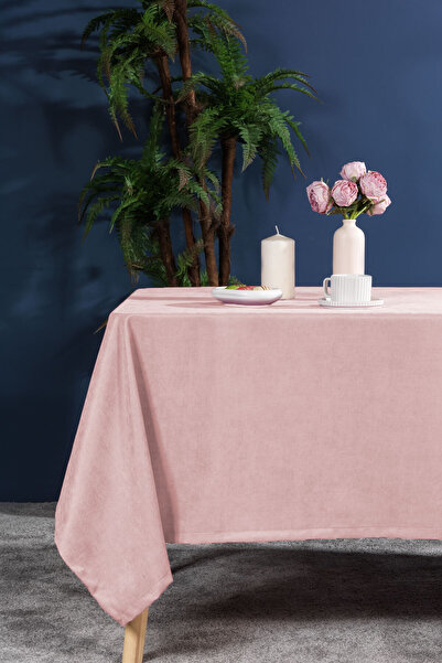 Elart Velvet Tablecloth Rectangular (150X220 cm) Powder