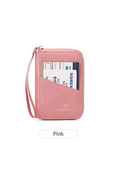 Choice4 HZ726-Pink New Retro Passport Bag for Men and Women RFID Fashionable ...