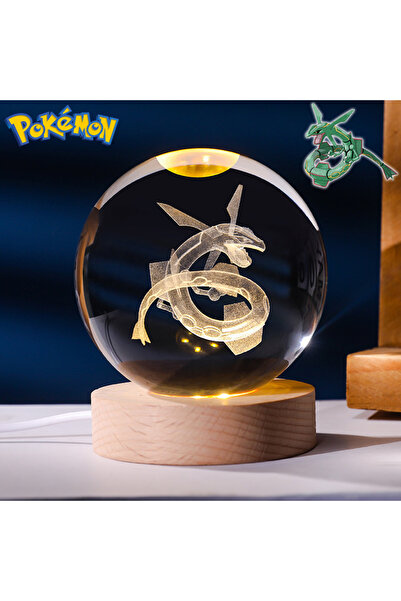 Choice14 Rayquaza Pokemon 3D Crystal Ball Figure Toys Blastoise Scyther Garch...