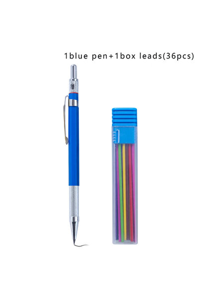 Choice Blue set 2.0MM Metal Mechanical Pencil with Lead Art Drawing Design Au...