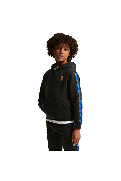 Nike INTER Y NSW CS HOODY FLC BB IO8834-010 Μαύρο