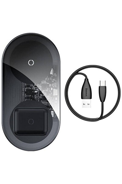Baseus Încărcător Wireless WXJK-A01 2-în-1 18W, Negru