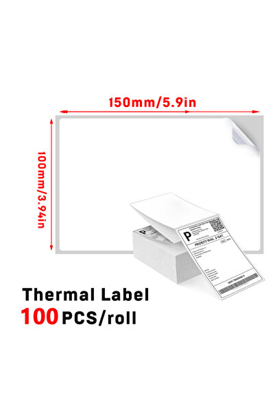choice2 4X6 100Pcs 4x6 Inch Direct Thermal Shipping Labels 100/200 Sheets Adh...