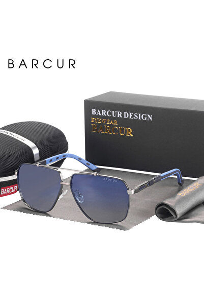 Choice BARCUR Blue Blue BARCUR Square Mens Sunglasses Polarized Driving Gradi...