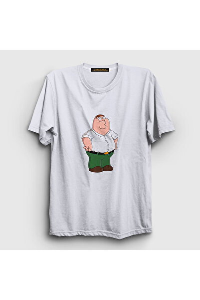 Presmono Unisex White Peter Griffin V2 Family Guy T-shirt300767tt