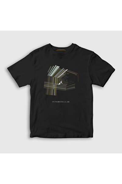 Presmono Unisex dečiji crni Tesseract film Interstellar T-shirt 245798tt