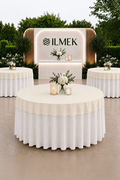 ilmek Dertsiz Round Tablecloth Cover |   For Wedding, Event, Organization, Ho...
