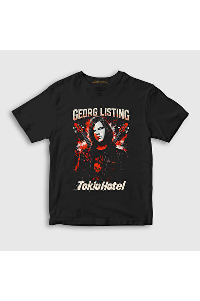 Presmono Unisex Kids Black Bass Guitar Georg Listing Tokio Hotel T-Shirt 6017...