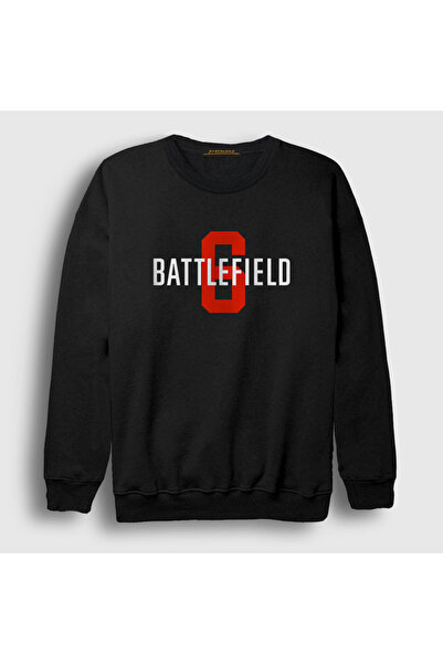 Presmono Unisex Black Logo Battlefield 6 Sweatshirt 607341Tt