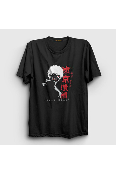 Presmono Unisex crni anime Tokyo Ghoul T-shirt 136386tt