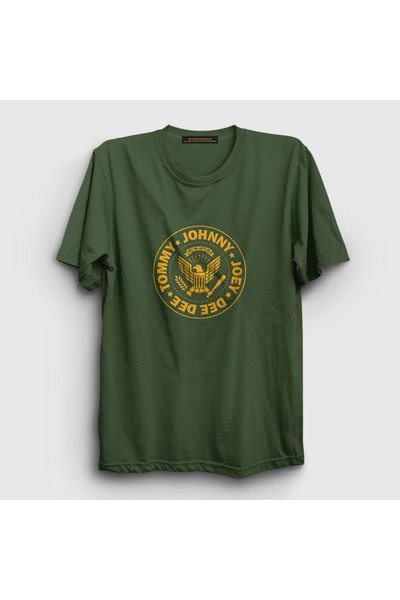Presmono Unisex kaki logo V2 Ramones T-shirt 170167tt