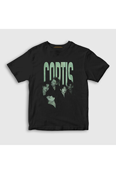 Presmono Unisex Kids Black Poster K Pop Cortis T-Shirt 603828Tt