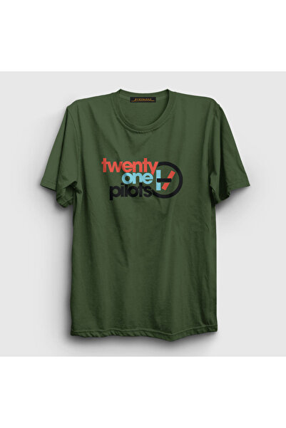 Presmono Unisex Khaki Twenty One Pilots T-shirt120661tt