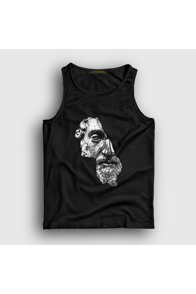 Presmono Unisex Black Half Face Bust Marcus Aurelius Tank Top 559588Tt