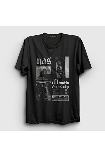 Presmono Unisex Black Illmatic Nasir Jones Nas T-Shirt 549093Tt