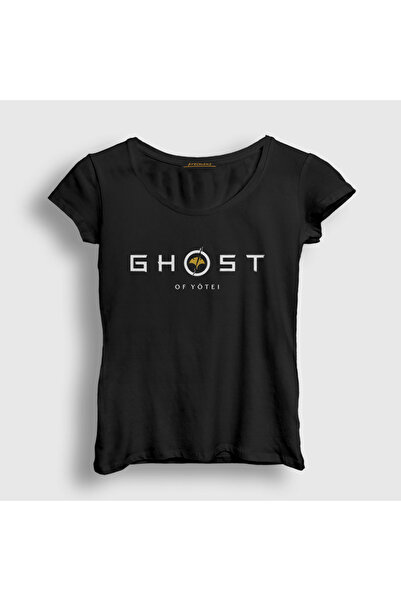 Presmono Women's Black Logo Game Ghost of Yotei T-Shirt 578599Tt