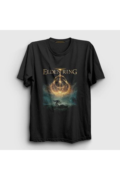 Presmono Unisex Black Vyke Gaming Elden Ring T-Shirt 456201Tt
