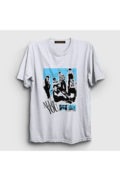 Presmono Unisex White All of You K Pop Riize T-Shirt 601361Tt
