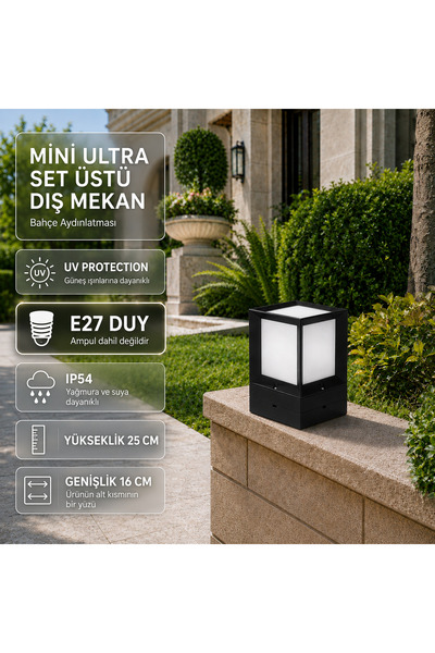 SeKaTech Mini Ultra Set Üstü Zita Bahçe Duvar Garaj Yol Lambaları Dış Mekan