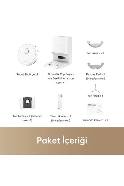 Dreame D10 Plus Gen 2 Toz İstasyonlu Robot Süpürge Beyaz