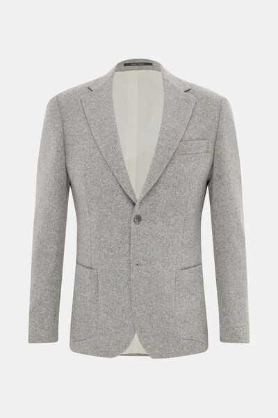 W Collection GRİ DÜĞMELİ YÜN CEKET