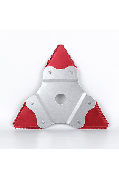 Choice1 Red Durable Manganese Steel Triangular Lawn Mower Blade with Serrated...