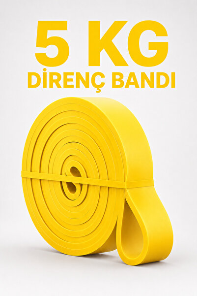 ByKurt Resistance Band Fitness Exercise Rubber Power Training Yellow 5 kg