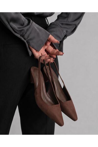 Capone Outfitters Ricki Genuine Leather Lined Pointed Toe Mid-Heel Open Back ...