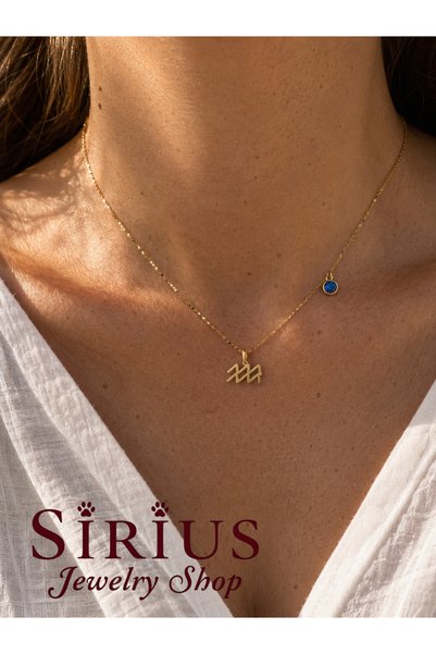 sirius jewelry Altın Kaplama Burç Kolyesi