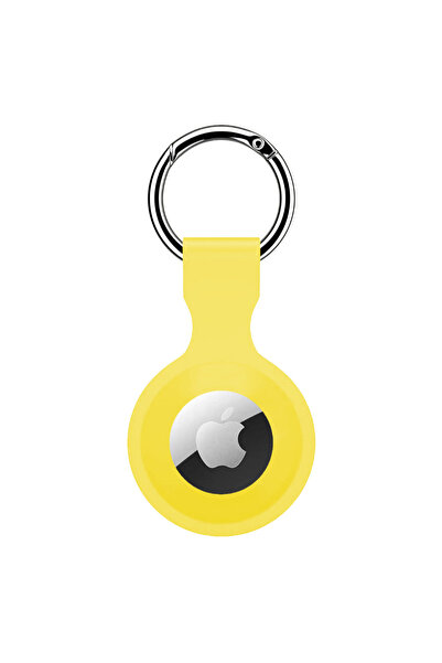 Casey Studios Premium silicone protective case for AirTag with Keychain, yellow