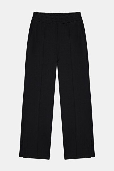 W Collection SİYAH GENİŞ PAÇA SPOR PANTOLON