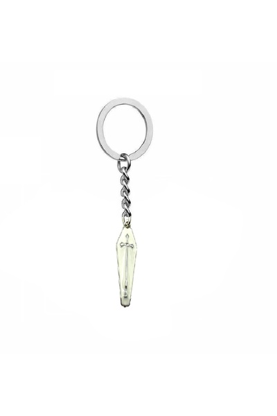 Herşey Nota Gothic Crusader Coffin Unisex Keychain – Antique and Mystical Design