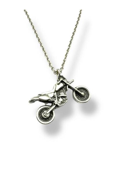 Herşey Nota Vintage Motorcycle Figured Necklace – Unisex Chain Accessory Carr...