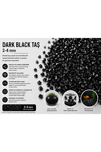 CAS Dekoratif Doğal Taş 2-4 mm | Epoksi, Teraryum, Akvaryum, Saksı ve Resin A...