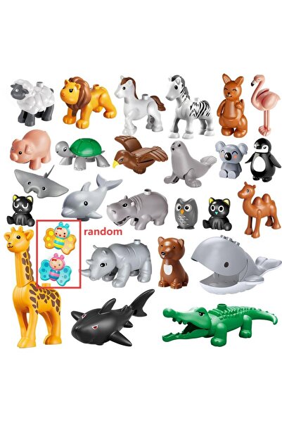 Choice 26pcs 26pcs Big Size Animal Building Blocks Set Farm Series Kids Toys ...