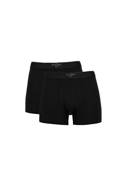 Kiğılı 2-Piece Plain Modal Blended Cotton Boxer Set