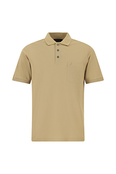 Abdullah Kiğılı Regular Fit Cotton Embroidered Mercerized Polo Collar T-Shirt