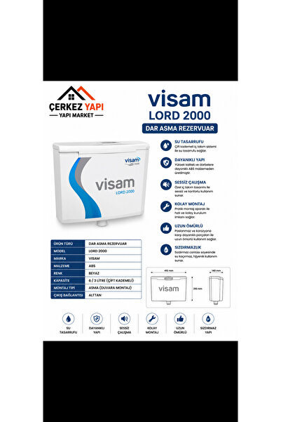 Genel Markalar Visam Lord 2000 Dar Asma Rezervuar