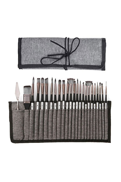 Choice 1PCS Professional 24-Piece Artist Paint Brush Set - Assorted Flat, Rou...